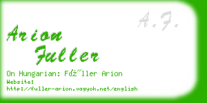 arion fuller business card